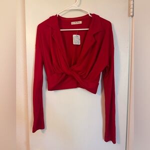 We The Free Cropped Long Sleeve Shirt by Free People Small NWT